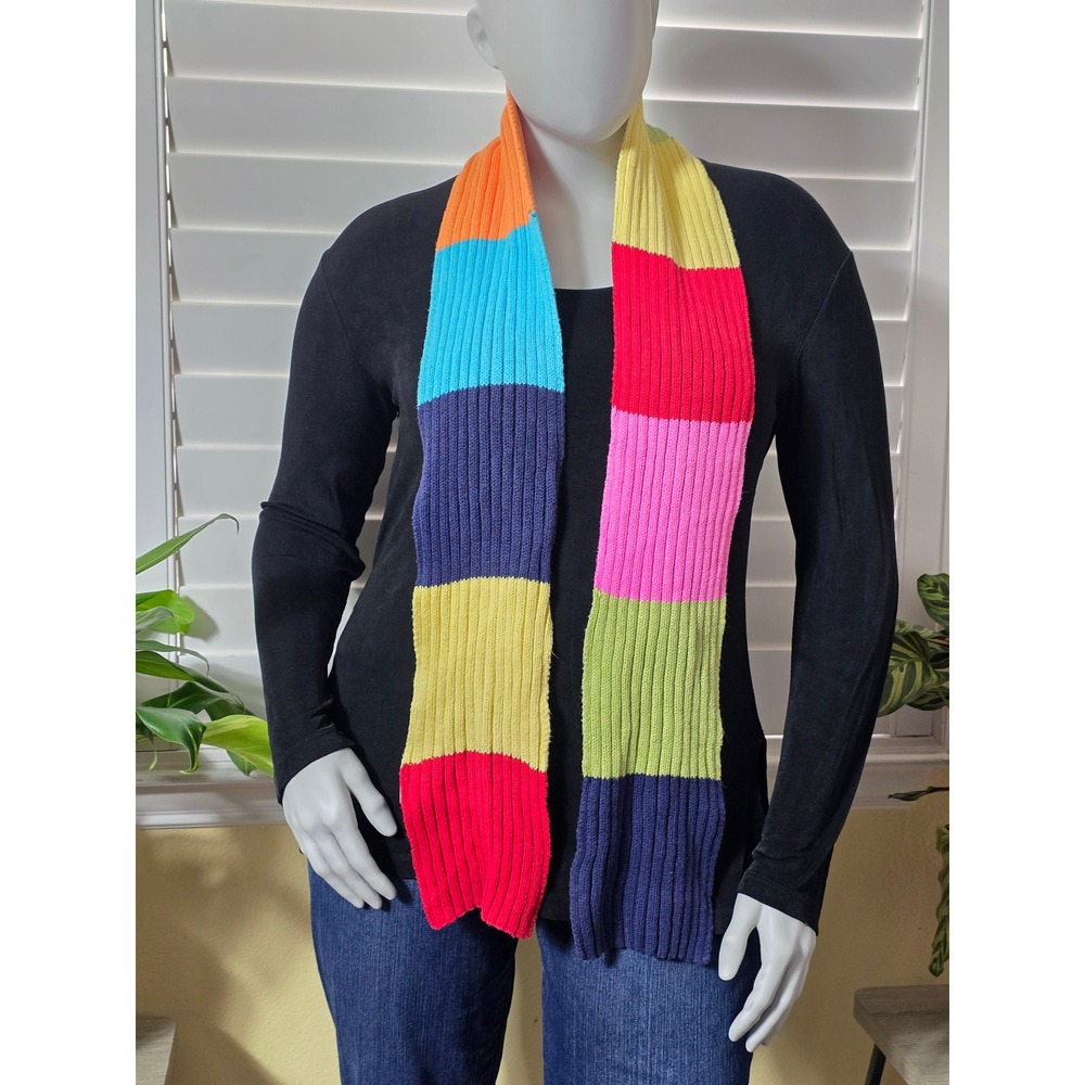 Next Era Multicolor Block Knit 90s Y2K Cozy Harry Potter Scarf OSFM